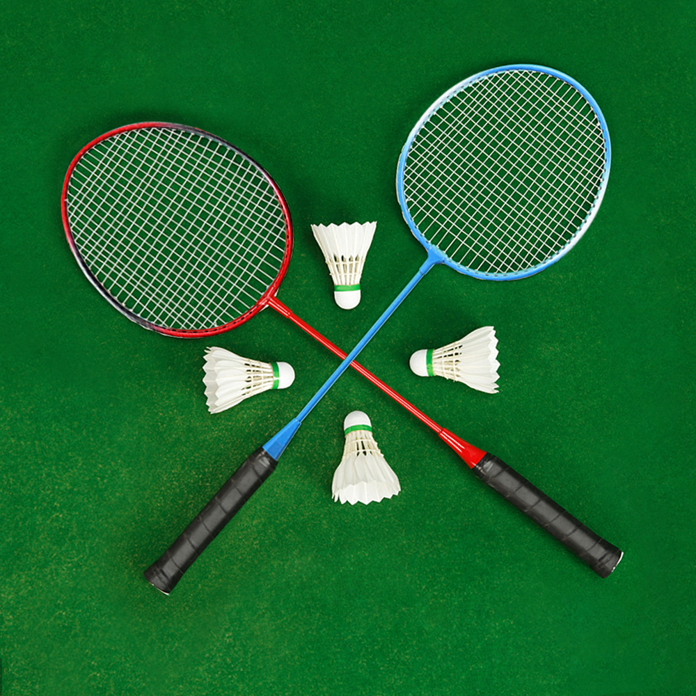 Ensemble De Raquettes De Badminton - Kit Complet Pour Adultes Et Ados - Raquettes En Alliage Rigide - Idéal Intérieur, Loisirs, Débutants Et Confirmés