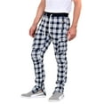 thumbnail image 3 of BKYS Men's Sweetdream Plaid Cargo Pants Large Navy, 3 of 4