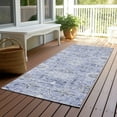 thumbnail image 6 of Addison Rugs Chantille Indoor/Outdoor Traditional Damask Blue Washable Runner Rug, 2'3" x 7'6", 6 of 6