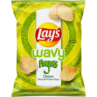 Lay's Wavy Funyuns Onion Flavored Potato Chips, 2.5 oz Bag