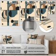 thumbnail image 4 of Designart "Geometric Shadows in Blue and Black V" Minimalism Metal Wall Art Prints, 4 of 5