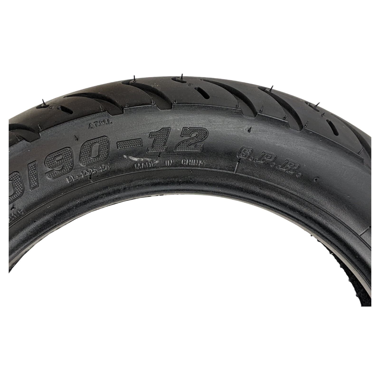 90/90-12 Tubeless Front or Rear Street Tread Scooter Tire - 12 Inch Rim - Suitable for TVS Jupiter, Hero Electric Optima HX/Photon HX
