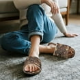 thumbnail image 3 of COEQINE Camo Hunting Forest Brown Womens Slip On Slippers Cozy Fluffy Slides Soft Indoor Sandals Cute House Shoes Open Toe Bedroom Slippers Quiet Slip On Footwear for Her Ladies, 46-47, 3 of 7