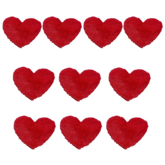 Appliques Crafts Plush Heart Appliques for Hairpin Headwear
