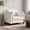 Beige, variant on LAUSAINT HOME 40.9" Oversized Accent Chair with 32" Extra-Wide Seat, 6.7" Thick Cushion Modern Armchair with Solid Wood Legs and 2 Pillows, Chenille, Green