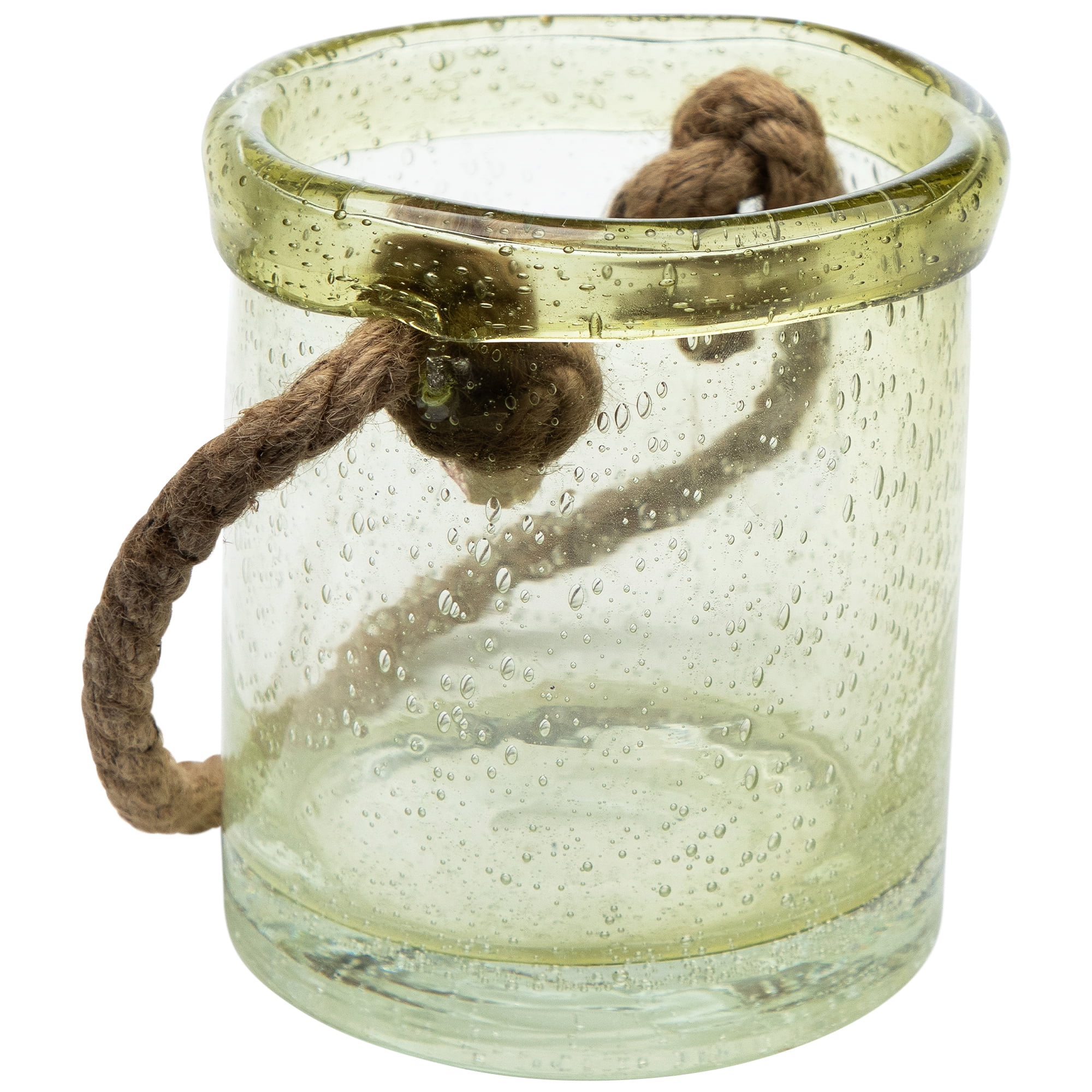 Northlight Bubble Glass Hurricane Candle Holder - 6.5" - Lemonade Yellow