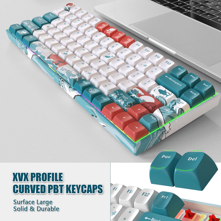 XVX M84 Mechanical Keyboard,Wired/Wireless 75% Layout TKL-Gaming