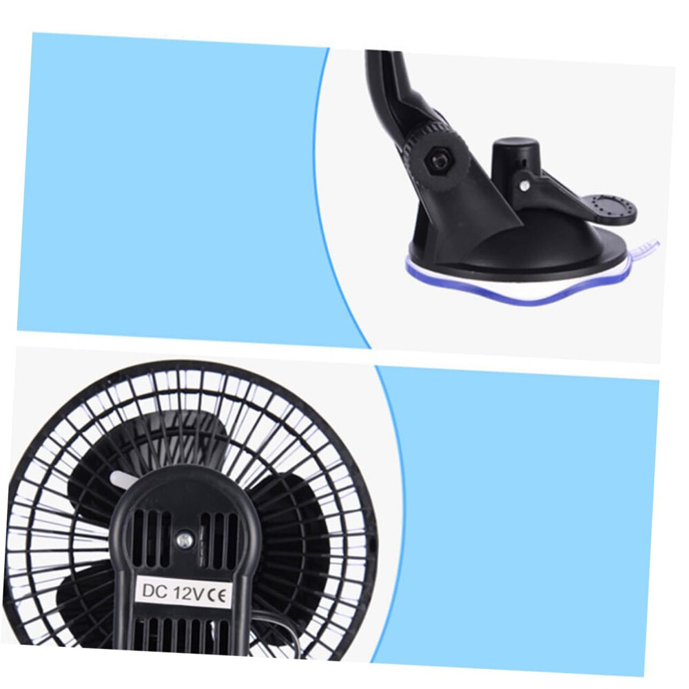 12V Portable Vehicle Auto Car Fan Oscillating Suction Cup 6" Auto Cooling Fan-Suction cup