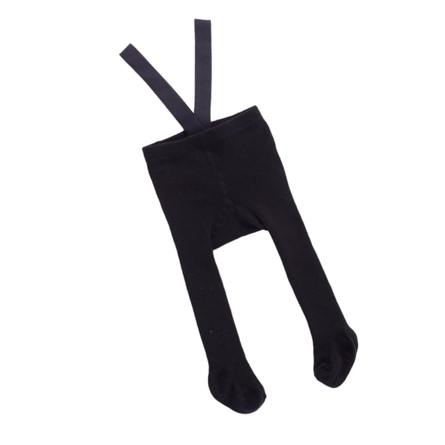 Bebé Niñas Pantaleón de Tirantes Medias Cintura Alta Mallas de Punto Acanalado Mallas de una pieza(Negro/0-12 meses) Nituyy Pantimedias-GL715-FT45666A1