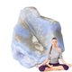 thumbnail image 1 of Piedra de ágata Natural, relleno de jarrón de piedra azul, gemas de cristales de rocas, espécimen de mineral de grano grande para mesa de relleno de jarrón, fiesta de dispersión, 1 of 5