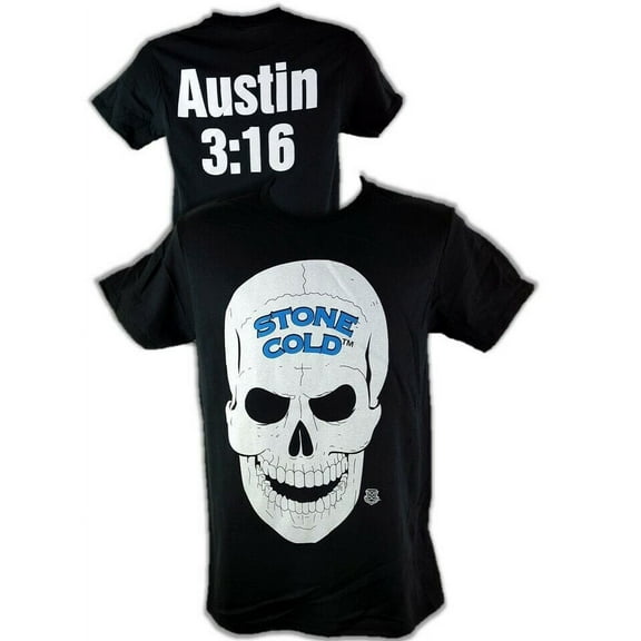 Stone Cold Steve Austin 3:16 Skull Legends Collection Mens Black T-shirt 5XL