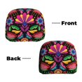 thumbnail image 6 of Kdxio Colorful Floral Embroidery Mexican Pattern Print 2 Piece Car Head Rest Covers Set Auto Front/Rear Seats Headrest Cover Universal Fit Most Cars,Sedan, SUV, 6 of 9