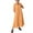Yellow, variant on Oksale Plus Size Cotton Linen Dress for Women Casual V Neck Maxi Dress Loose 3/4 Sleeve Dresses Flowy Solid Color Dress Cozy Soft Fall Dresses Yellow S
