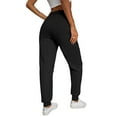 thumbnail image 4 of REORIA Drawstring Fleece Joggers for Women Casual Sherpa Lined Sweatpants Winter Pants with Pockets, 4 of 8