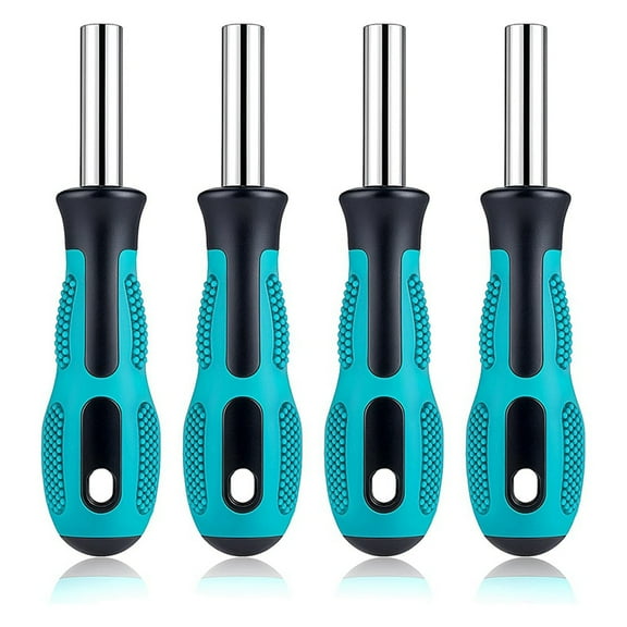 4 PCS Bit Driver Handle, 1/4 Driver Handle Magnetic Screwdriver Bit Drivers Magnetic Bits Holder Screwdriver Handles,4 * Screwdriver Handles,Blue