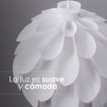 thumbnail image 4 of lampara colgante de plumas estilo nordica ilios innova flor blanca de pvc, 4 of 7