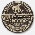 thumbnail image 1 of DesignArt Horloge Murale Grande Style Rodéo du Far west, 1 of 2