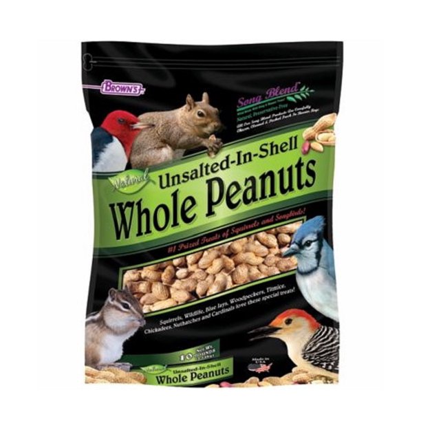 Brown's 42179 Song Blend 10 lbs. Pack Unsalted InShell Whole Peanuts