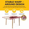 thumbnail image 4 of Valentine's Day Table Cloths for 6 Foot Rectangle Tables, Romantic Love Truck Roses Plaid Beige Patio Waterproof Elastic Fitted Tablecloths, Washable Rectangular Table Cover for Camping, 4 of 8