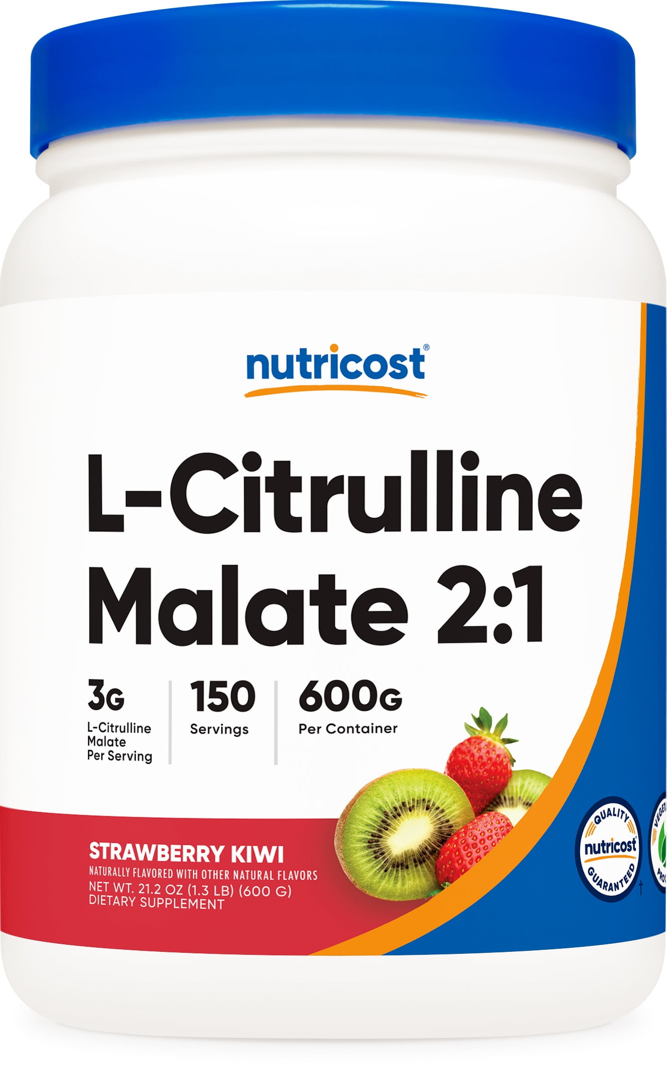 Nutricost L-Citrulline Malate 2:1 600 Grams (Strawberry Kiwi) - Non-GMO