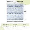 thumbnail image 2 of Blue Striped Geometric Pattern Square Fitted Tablecloth with Elastic Edge,Square Table Cover,Washable Elastic Table Cover for Home Kitchen Party Decor 34"x34", 2 of 6
