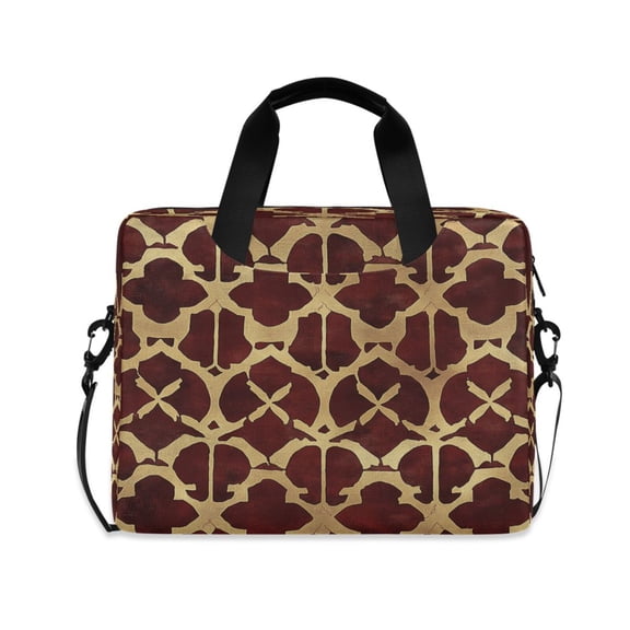 16inch Laptop Briefcase, Business Laptop Bag with Detachable Strap & Padded Compartment, Water-Resistant Polyester,Pattern