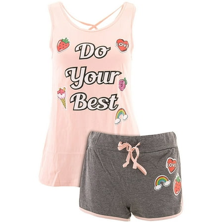 Love Loungewear Juniors Do Your Best Blush Shorty (Best Pajamas For Hospital After Delivery)