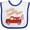 White and Royal, variant on Inktastic It's My 1st Valentine's Day with Red Truck and Hearts Boys or Girls Baby Bib
