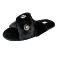 thumbnail image 4 of Jessica Simpson Womens Plush Cross Band Plush Memory Foam Slide Slipper, 4 of 9