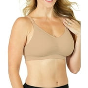 RUMINA Real Moms Maternity Plus and Standard Size Seamless Rib Knit Adjustable Nursing Bra