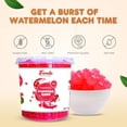 thumbnail image 3 of Fanale Popping Boba Pearls Watermelon Flavor | Bursting Fruit Juice Bubble Tea Topping for Shakes, Desserts, and Smoothies | 7 lb Tub (Pack of 4) | FPB015-CS, 3 of 7