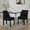 Black + Gray, variant on Noble House Alvin 21.5" Chenille Dining Chair, Rubberwood High Back Upholstered Kitchen Chairs, Black & Gray, Set of 2