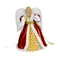 thumbnail image 4 of Angel Tree Topper Figurine Christmas Tree Ornament Cloth Material LED Light Holiday Home Decor for Family, 4 of 9