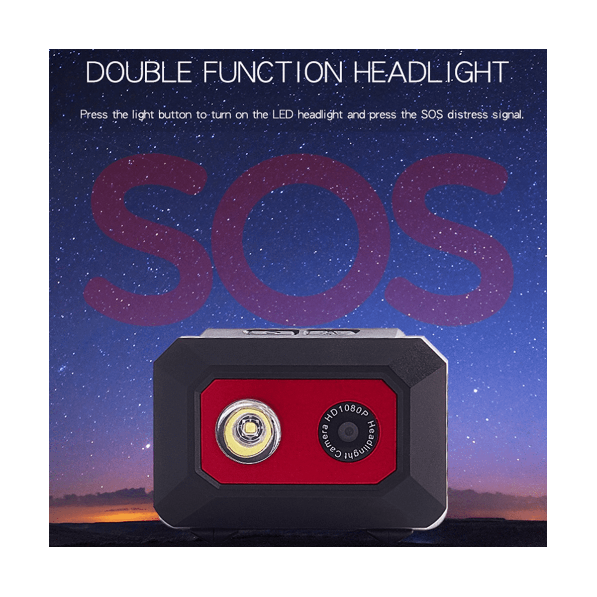 HD 1080P Outdoor Sport Camera F18 Night Vision Camcorder SOS Head-Mounted Action Cameras Helmet Video Recording DVR Cam