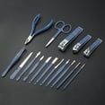 thumbnail image 7 of Vocoste Manicure Set Nail Clippers Pedicure Kit Stainless Steel with PU Leather Case Blue 16 Pcs, 7 of 7