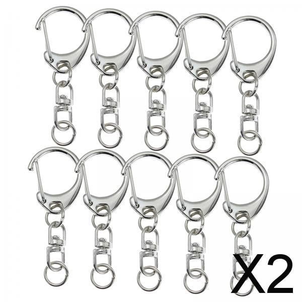 2x Metal, Cierre de Pinza de Langosta, Ganchos Giratorios a Presión, Clip DIY, Duradero, Accesorios de Cierre de Joyería, Gancho de Clip para Llavero 2 piezas