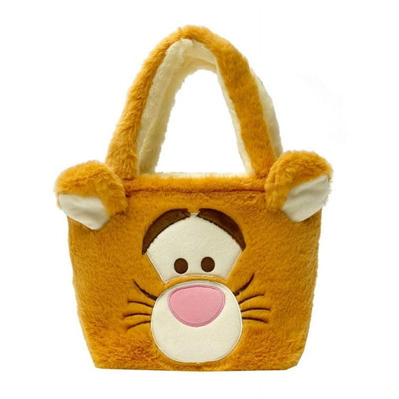 Cartoon Winnie the Pooh, Lotso Plush School Tote Bag for Girls School Supplies,Orange