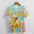 thumbnail image 3 of Fun And Playful Duck Women's Short Sleeve Tops Casual Blouses T Shirt, 3 of 6
