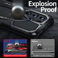 thumbnail image 5 of Armor Phone Case for Samsung Galaxy S23 Ultra Military Grade Drop Protection Cover Samsung Galaxy S23 Ultra Heavy Duty Hybrid Metal Bumper Built-in Silicone Shockproof Dustproof,Black, 5 of 9