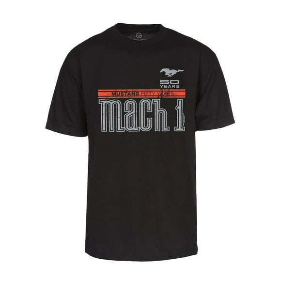 T-Shirt à Manches Courtes Noir Mustang Mach 1 pour Homme - X-Large