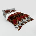 thumbnail image 2 of Ambesonne African Bedding Set 4 Pcs, Wildlife Animal Skin, Queen, Brown and Red, 2 of 2