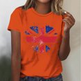 thumbnail image 2 of Otvok Independence T-Shirt for Women Independence Day Printed Tees Crew Neck Summer Short Sleeve Loose Fit Tops, 2 of 6