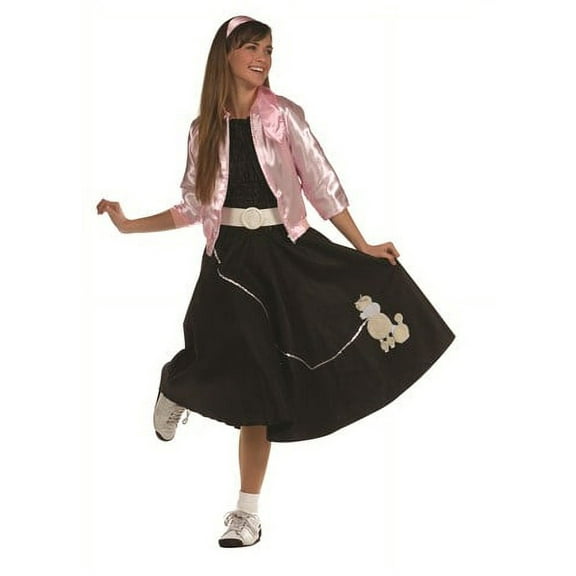 RG Costumes 78038-BK Poodle Skirt Teen Costume - Black