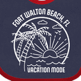 thumbnail image 4 of Inktastic Summer Vacation Mode Fort Walton Beach Florida Boys or Girls Baby Bib, 4 of 4