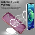 thumbnail image 2 of Compatible with iPhone 13 Case [Support for Magsafe] Magnetic Plating Electroplate Luxury Elegant Case Camera Protector Soft TPU Shockproof Protective Corner Back Cover iPhone 13 Case -Purple, 2 of 12