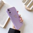 thumbnail image 6 of for iPhone Xs Max Case(2018 6.5"), Cute Bling Side Back Plated Love Heart with Full Lens Camera Cover Protection Soft Shockproof Anti-Fall Phone Case for iPhone Xs Max 6.5" 2018 - Brown, 6 of 6