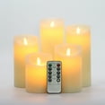 thumbnail image 2 of Bougies Sans Flamme à LED à Piles Piliers LED Cire Réelle & Flamme Mobile Mèche Bougie Vacillante avec Télécommande, 2 of 7