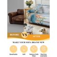 thumbnail image 5 of Blue Beach Coastal Couch Cover, Summer Nautical Coral Shell Botanical Vintage Sofa Cover Blanket for Loveseat Couches, Sectional Sofa Slipcover Furniture Protector for Living Room Bedroom 71''x118'', 5 of 9