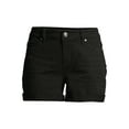 thumbnail image 5 of Time and Tru Women's Mid Rise Rolled Cuff 4" Denim Short, 5 of 6