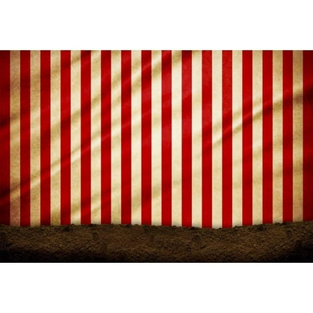 Image of Baocicco 10x8ft Circus Backdrop Circus Tent Backdrop Happy Birthday Backdrop Carnival Backdrop Red and White Stripes